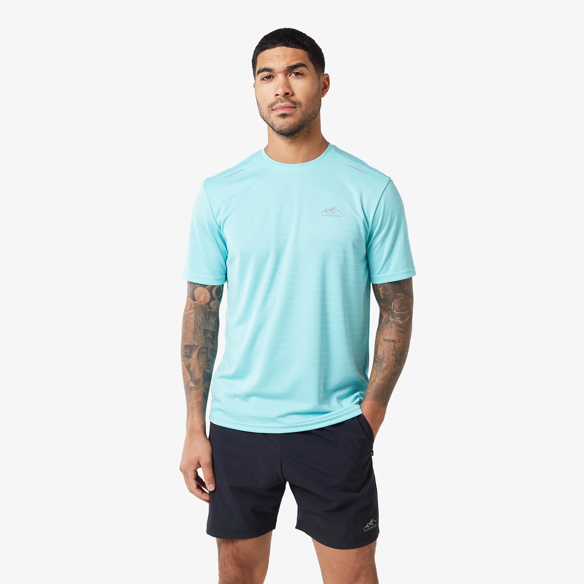 2-Pack Training T-Shirts | Aqua/Coral