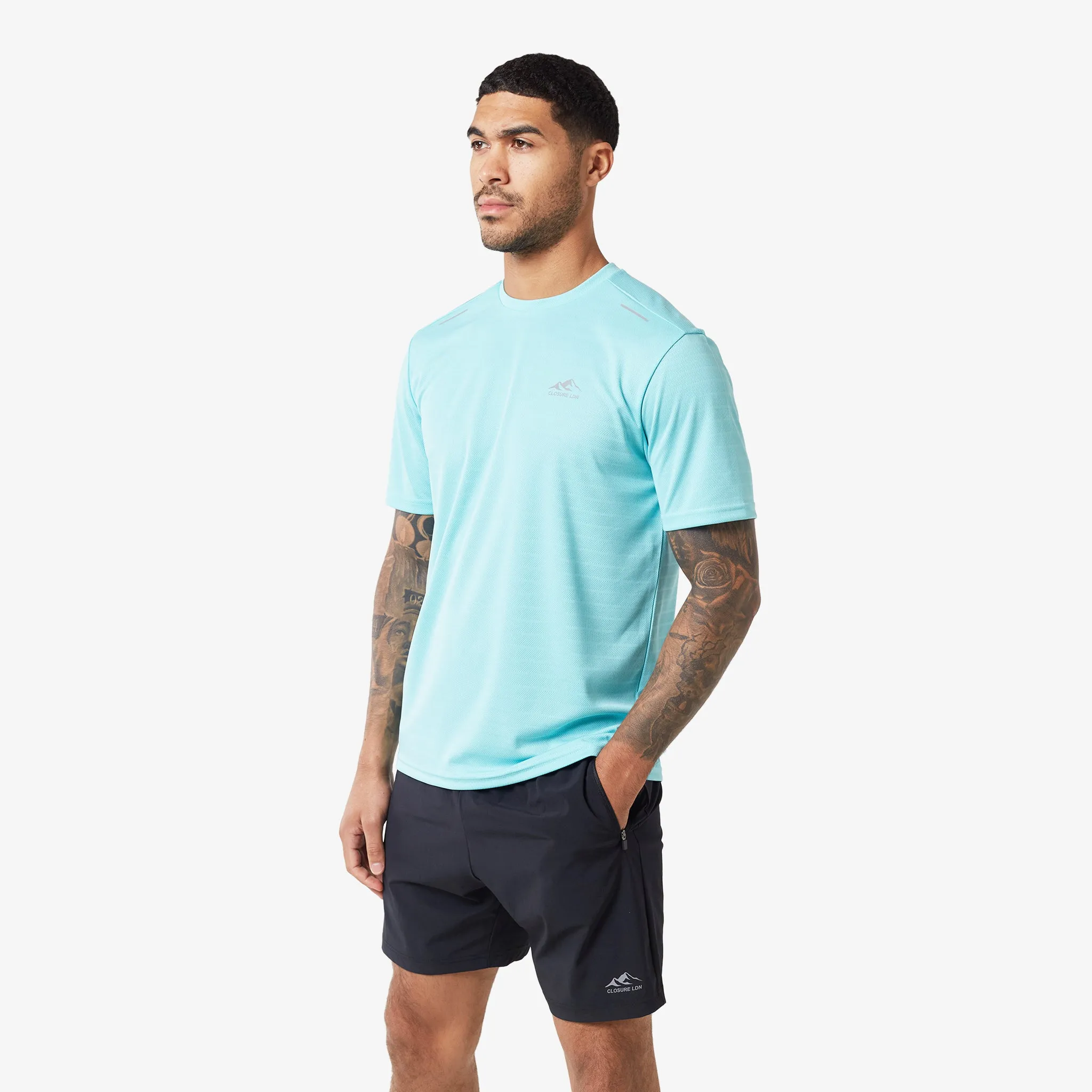 2-Pack Training T-Shirts | Aqua/Coral