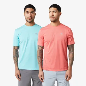 2-Pack Training T-Shirts | Aqua/Coral