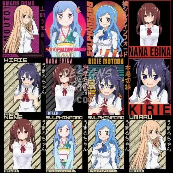 40 Himouto Anime Designs Bundle PNG