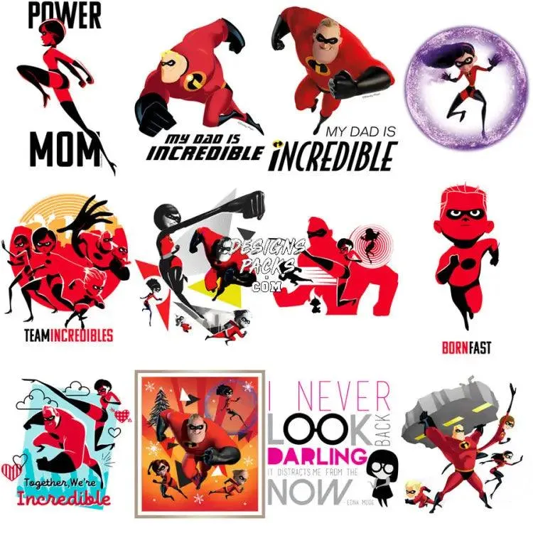 49 Movie Incredible Super Cartoon Designs Bundle PNG