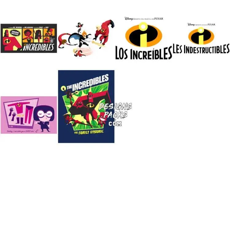 49 Movie Incredible Super Cartoon Designs Bundle PNG