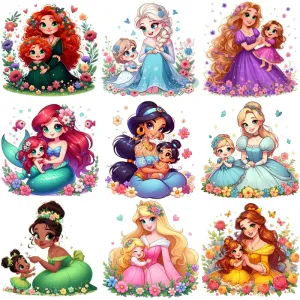 9 Princess Mama Mother's Day Mom Designs Bundle PNG