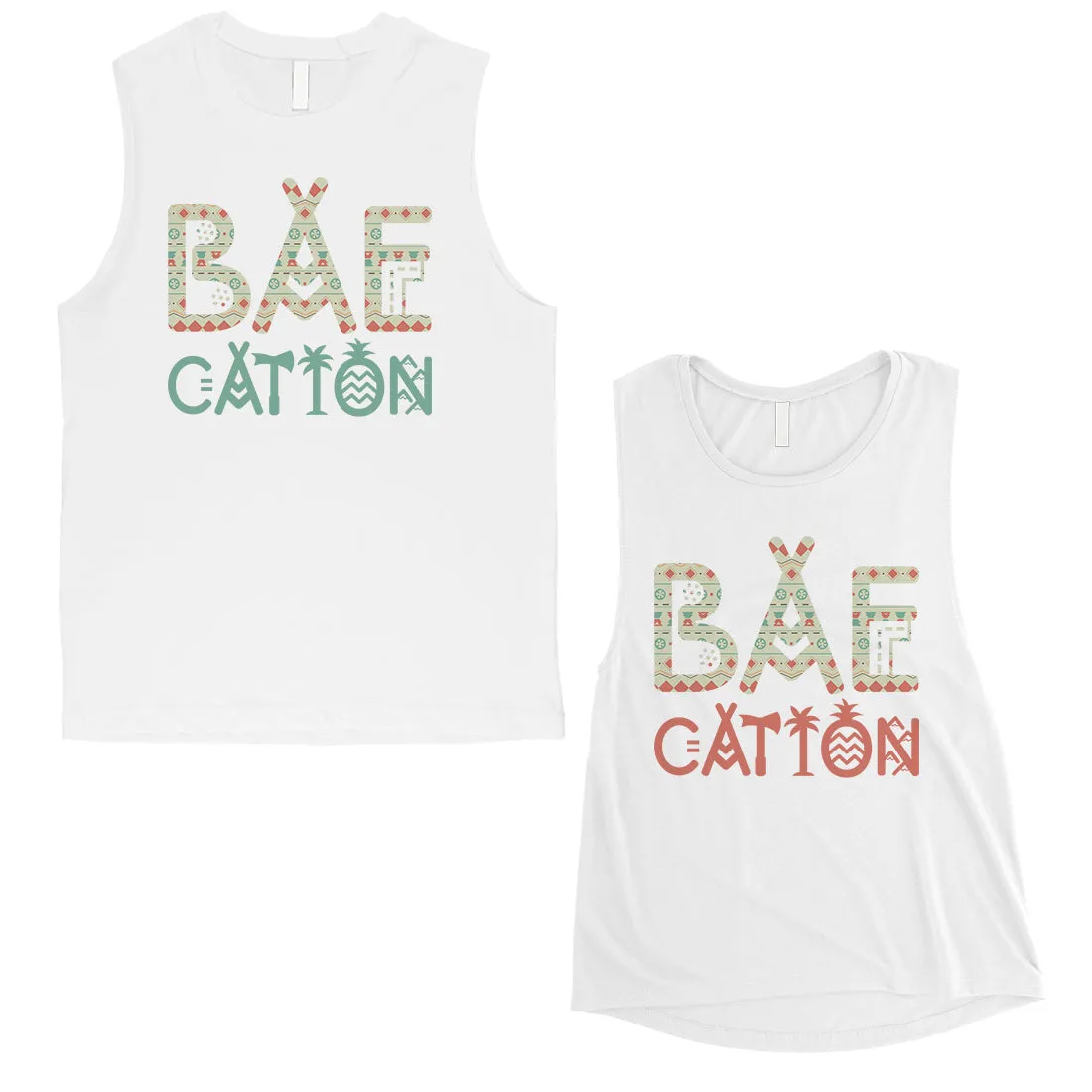 BAEcation Vacation Matching Muscle Tank Tops Cute Newlywed Gift