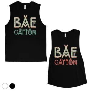 BAEcation Vacation Matching Muscle Tank Tops Cute Newlywed Gift