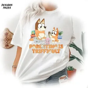Bluey Mom Bluey Parenting Is Trifficult Bluey Parenting Is Trifficult PNG Design