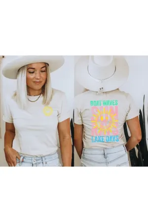 Boat Waves Lake Days Tee