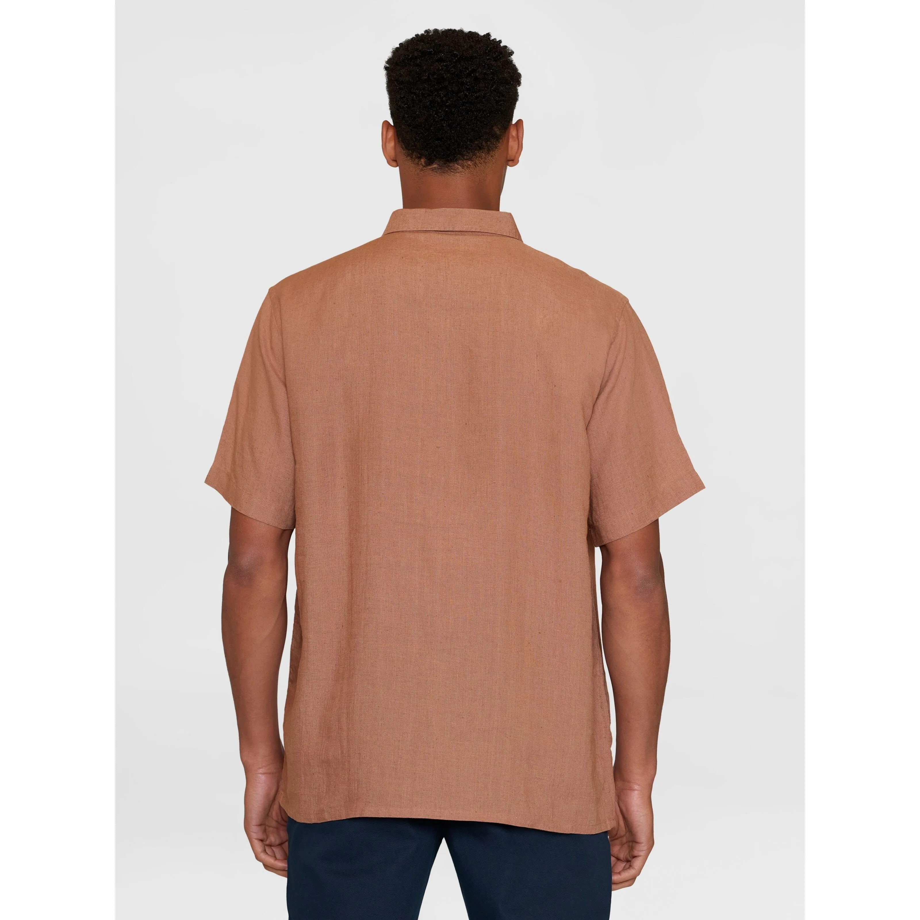 Box Fit Short Sleeved Organic Linen Shirt