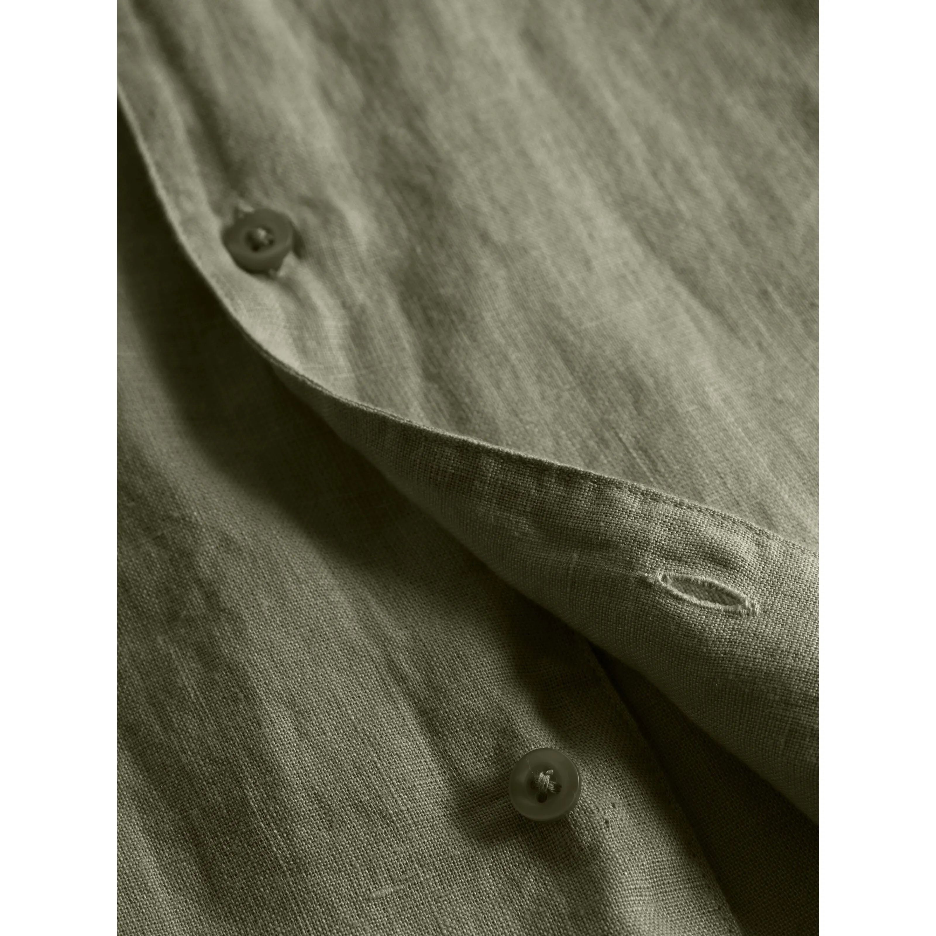 Box Fit Short Sleeved Organic Linen Shirt