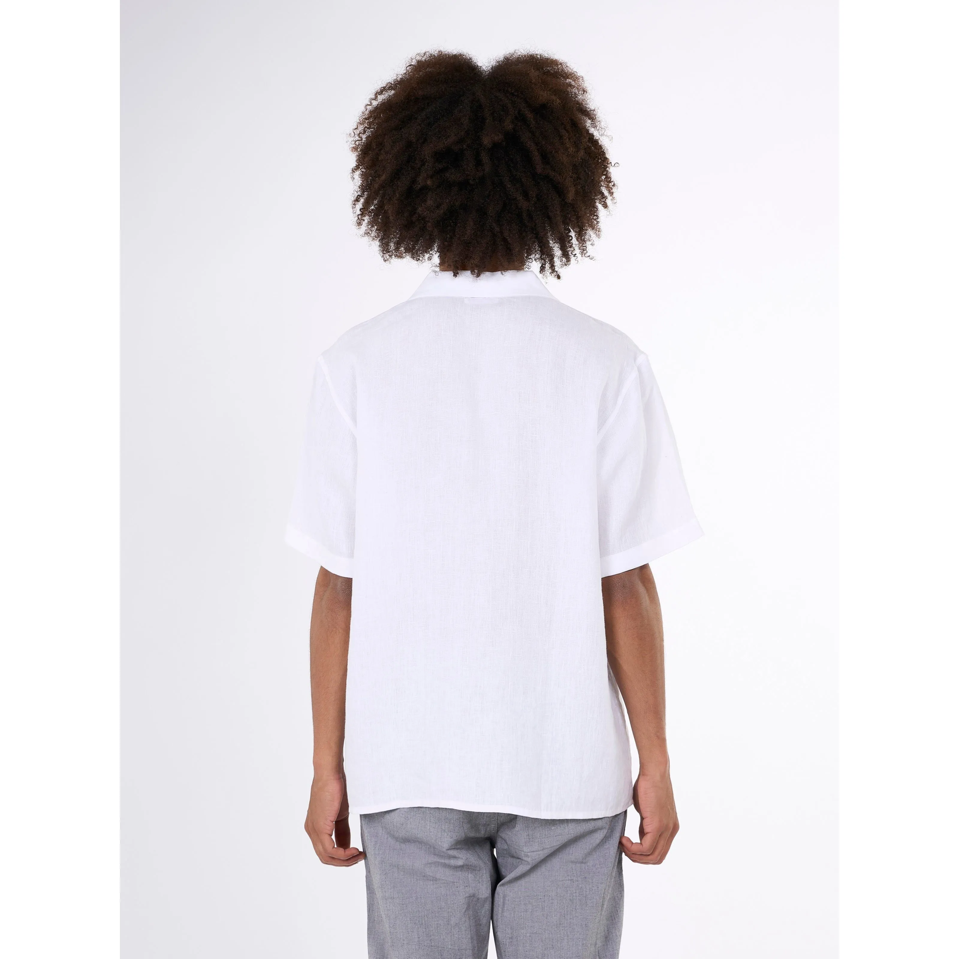 Box Fit Short Sleeved Organic Linen Shirt