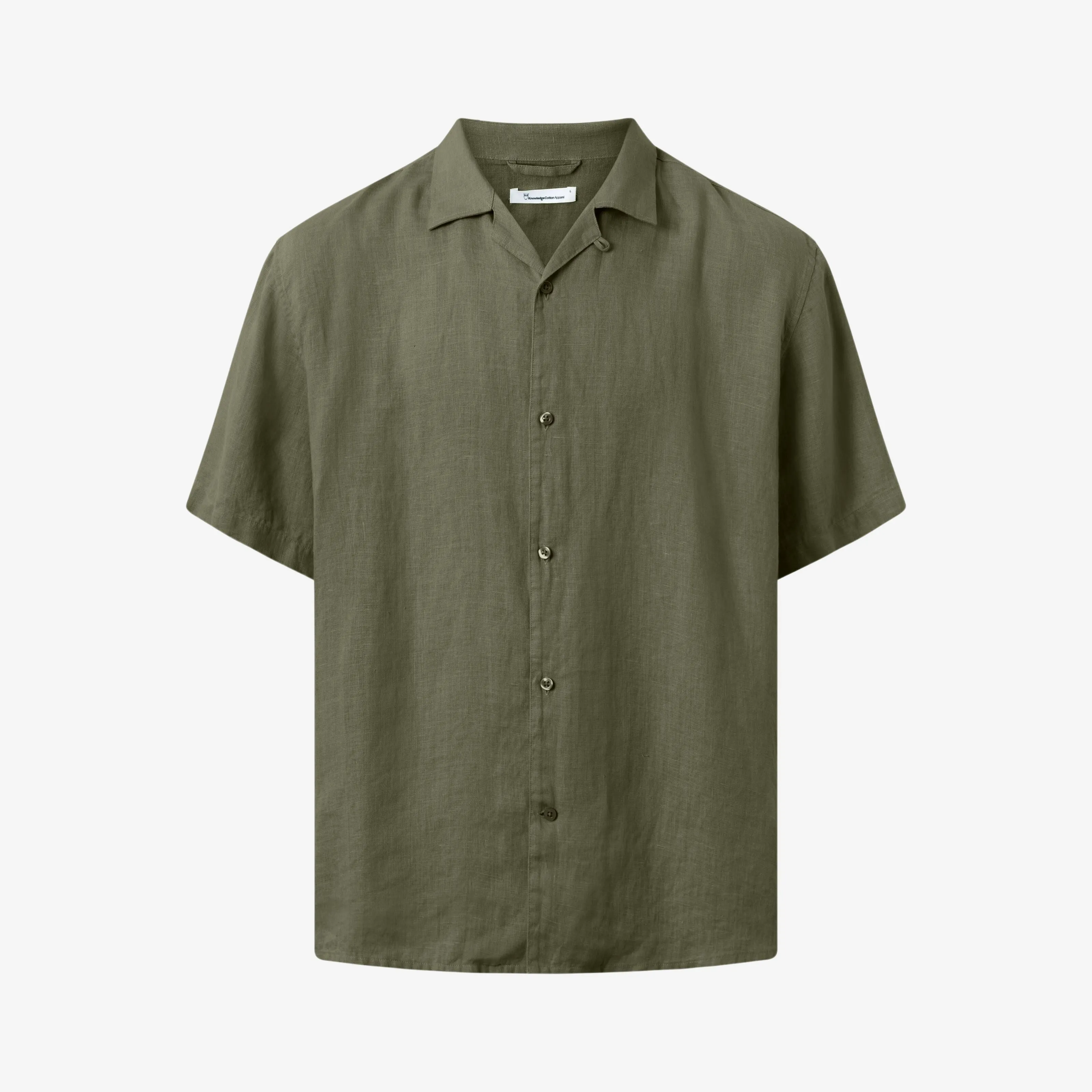 Box Fit Short Sleeved Organic Linen Shirt