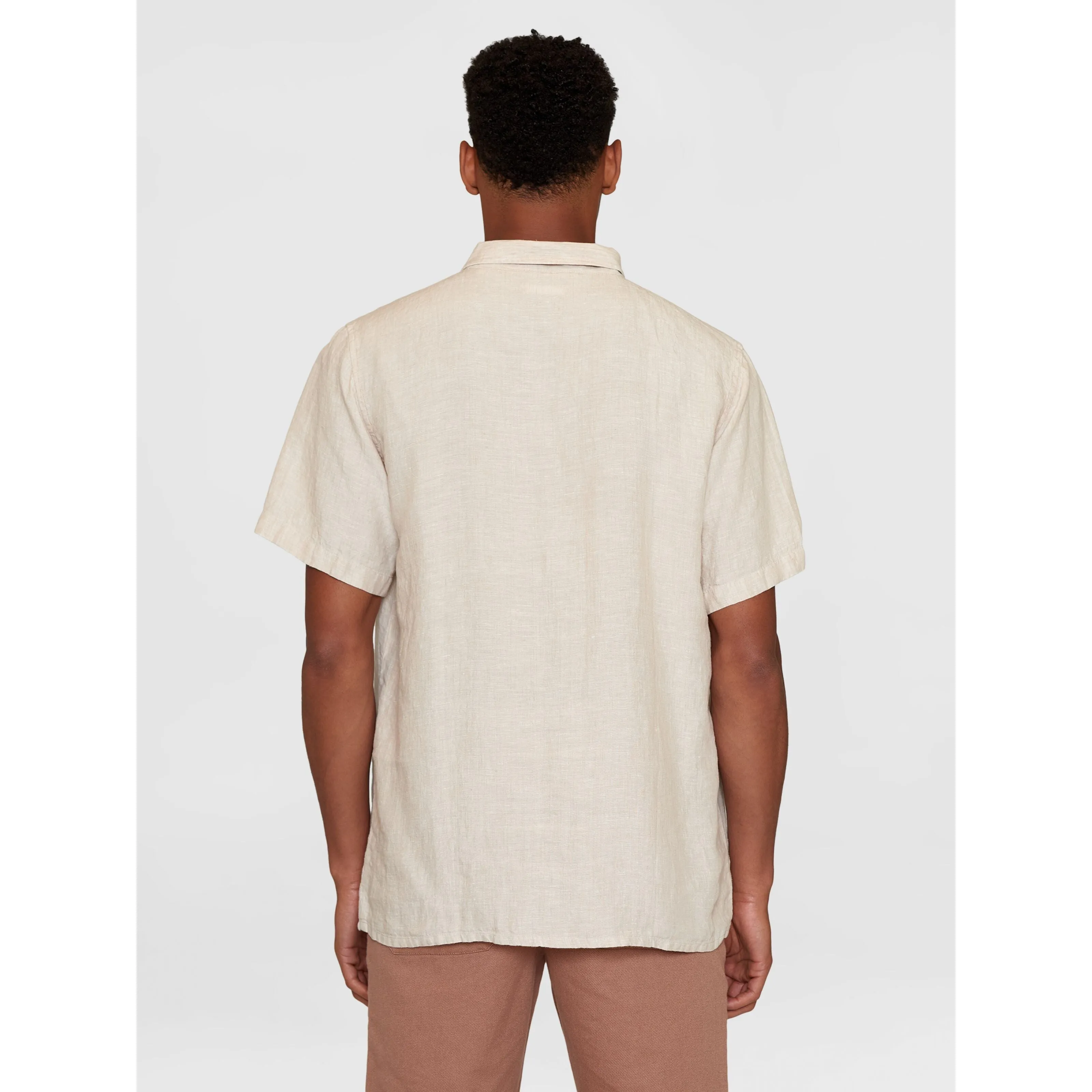 Box Fit Short Sleeved Organic Linen Shirt