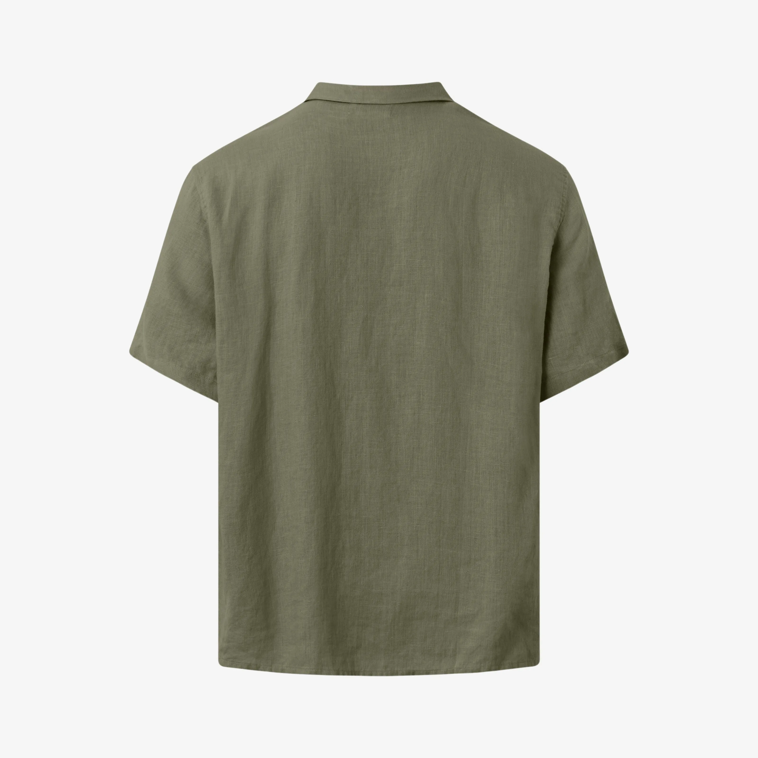 Box Fit Short Sleeved Organic Linen Shirt
