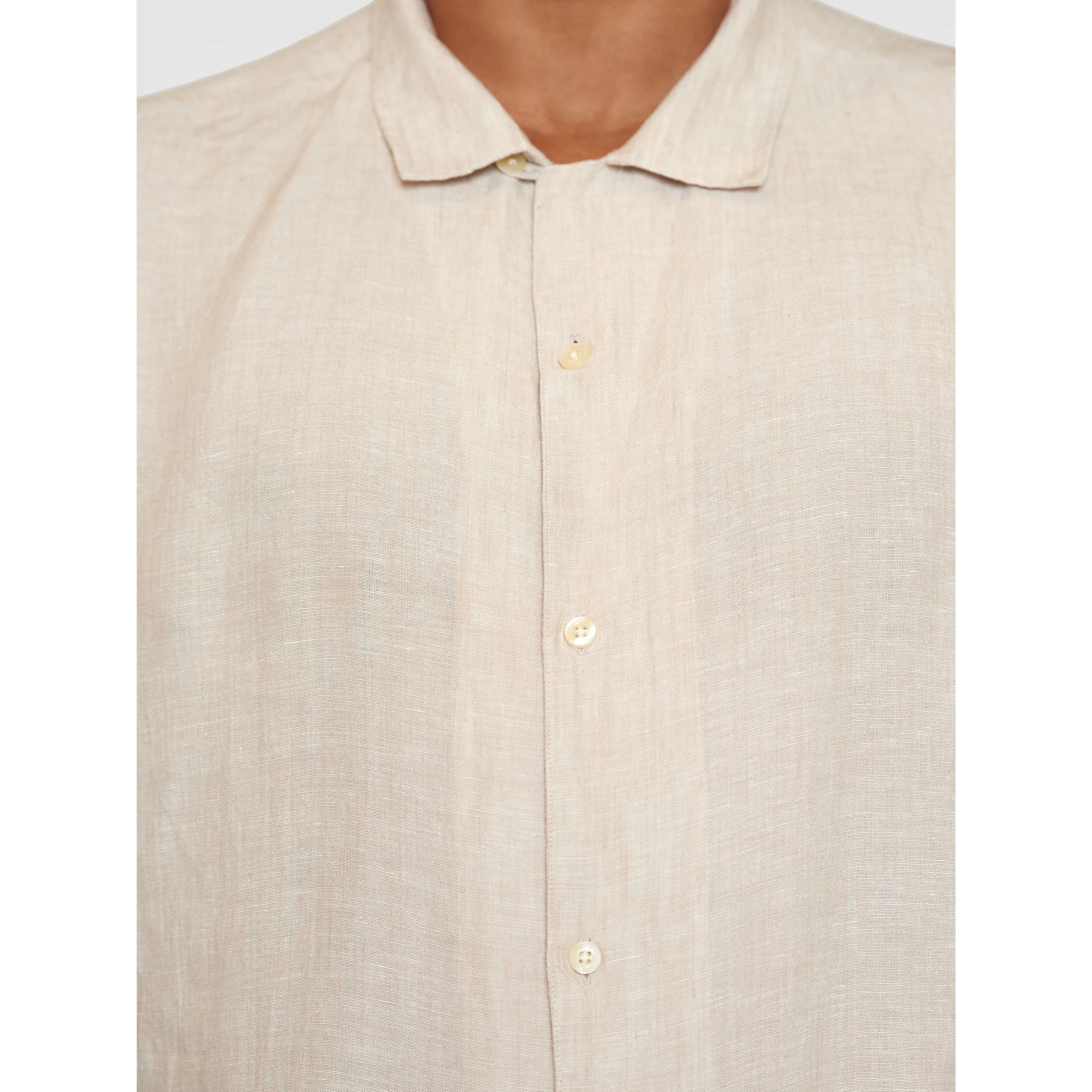 Box Fit Short Sleeved Organic Linen Shirt