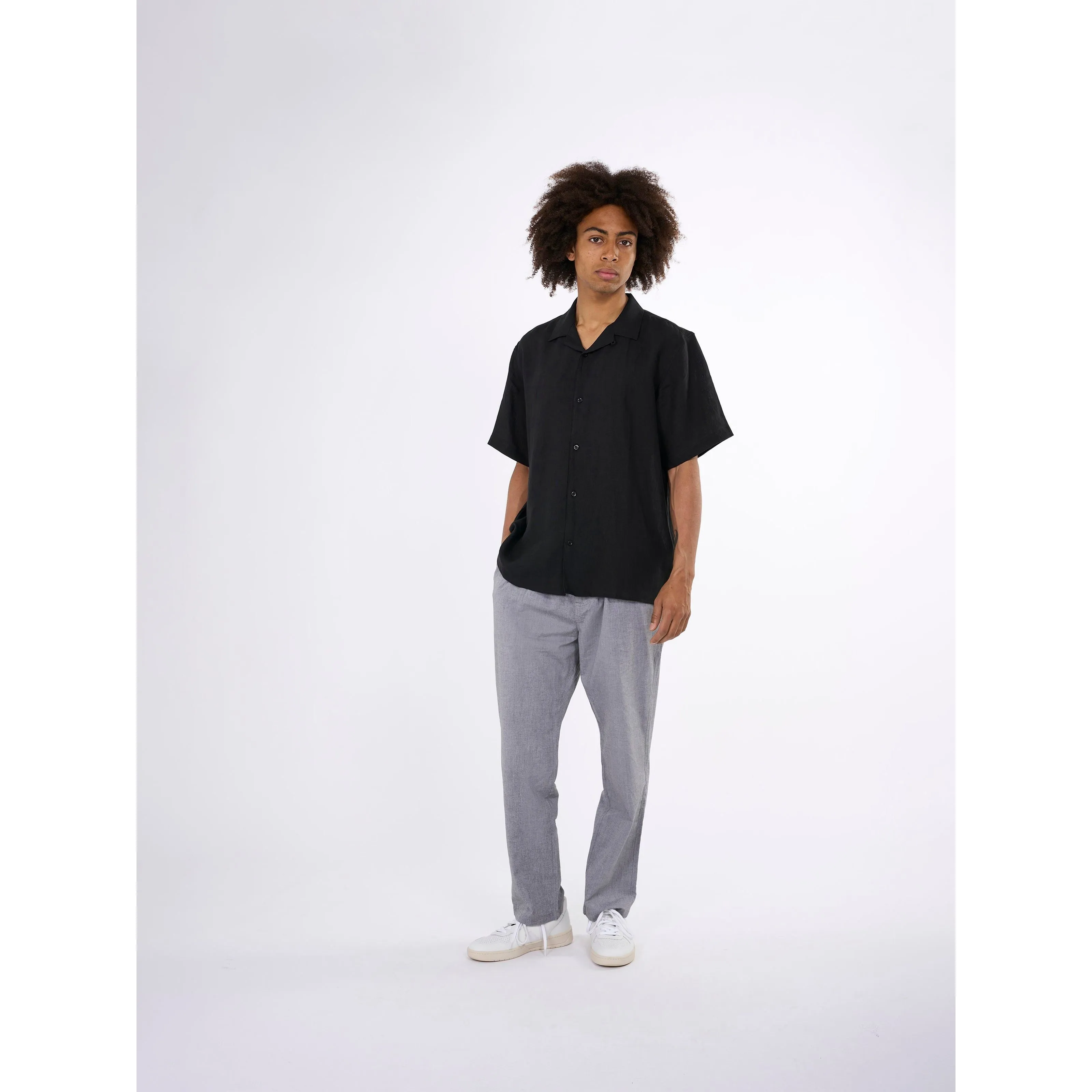 Box Fit Short Sleeved Organic Linen Shirt
