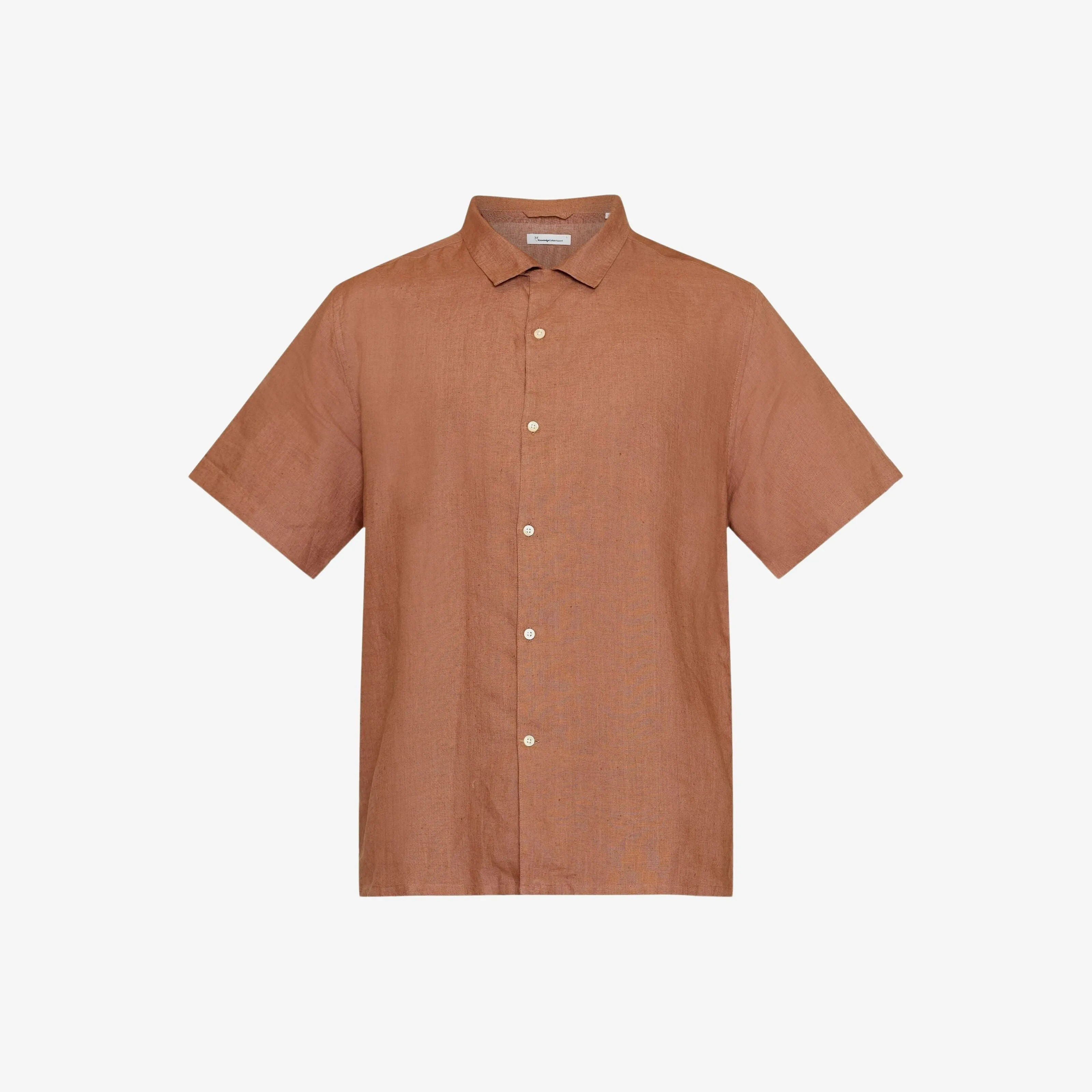 Box Fit Short Sleeved Organic Linen Shirt