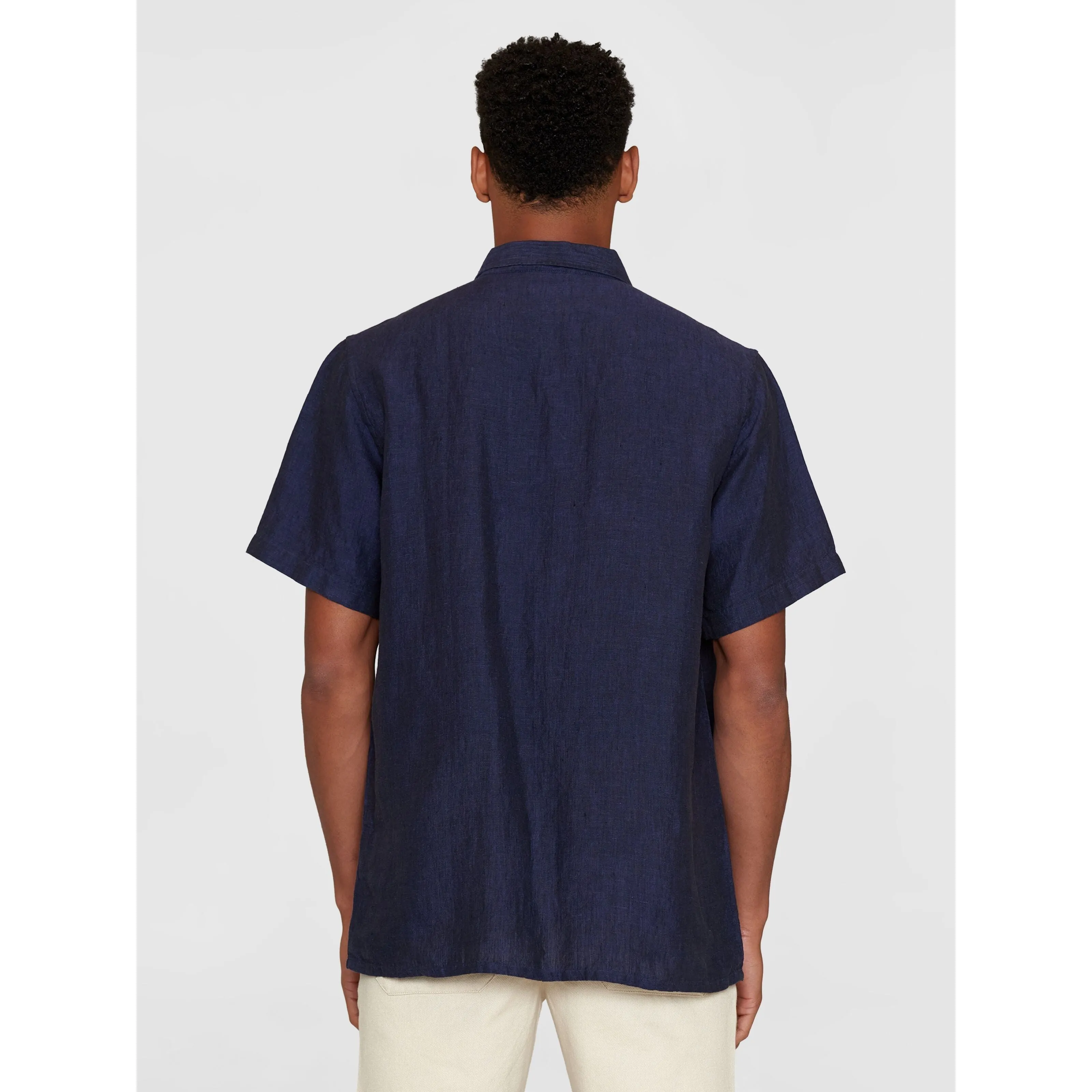 Box Fit Short Sleeved Organic Linen Shirt