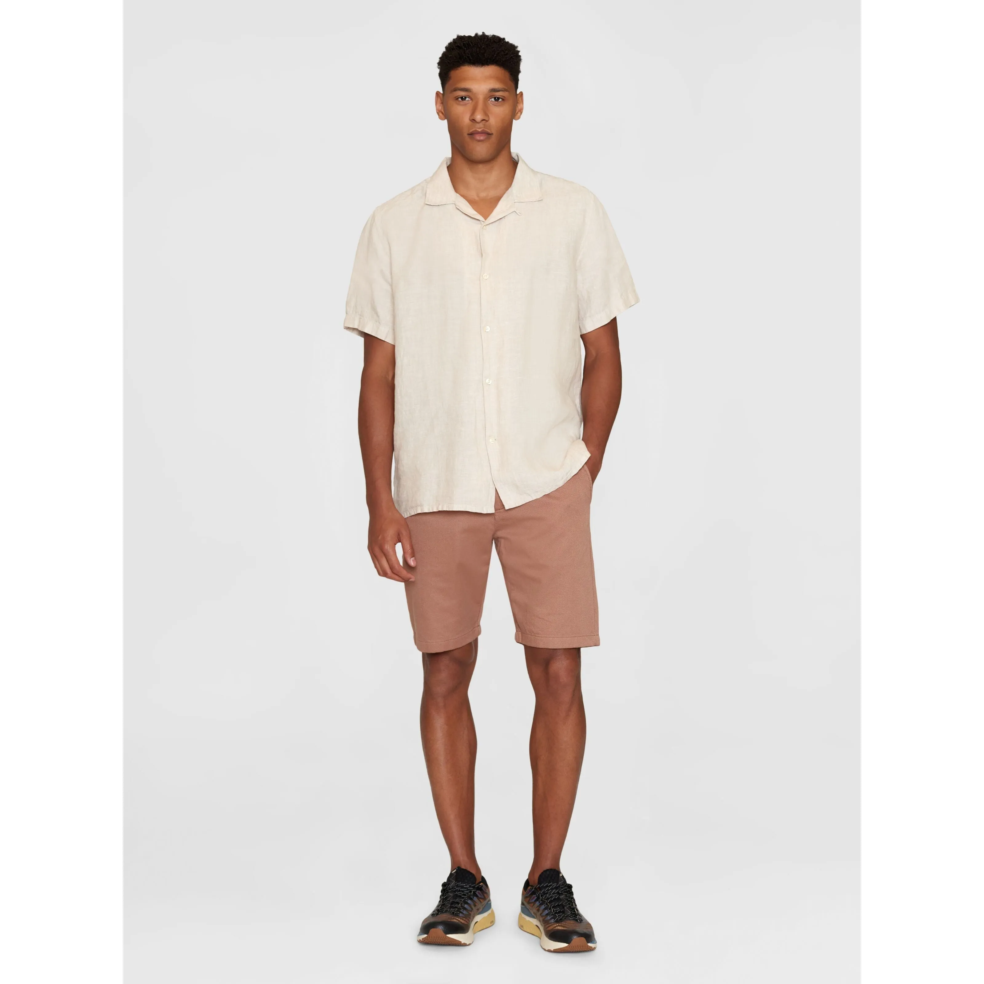 Box Fit Short Sleeved Organic Linen Shirt