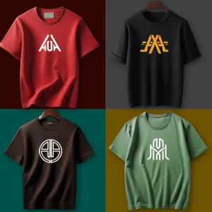 Bundle of 4 Trendy Half Sleeve T-Shirts for Men by AUA&CO – Perfect for Summer