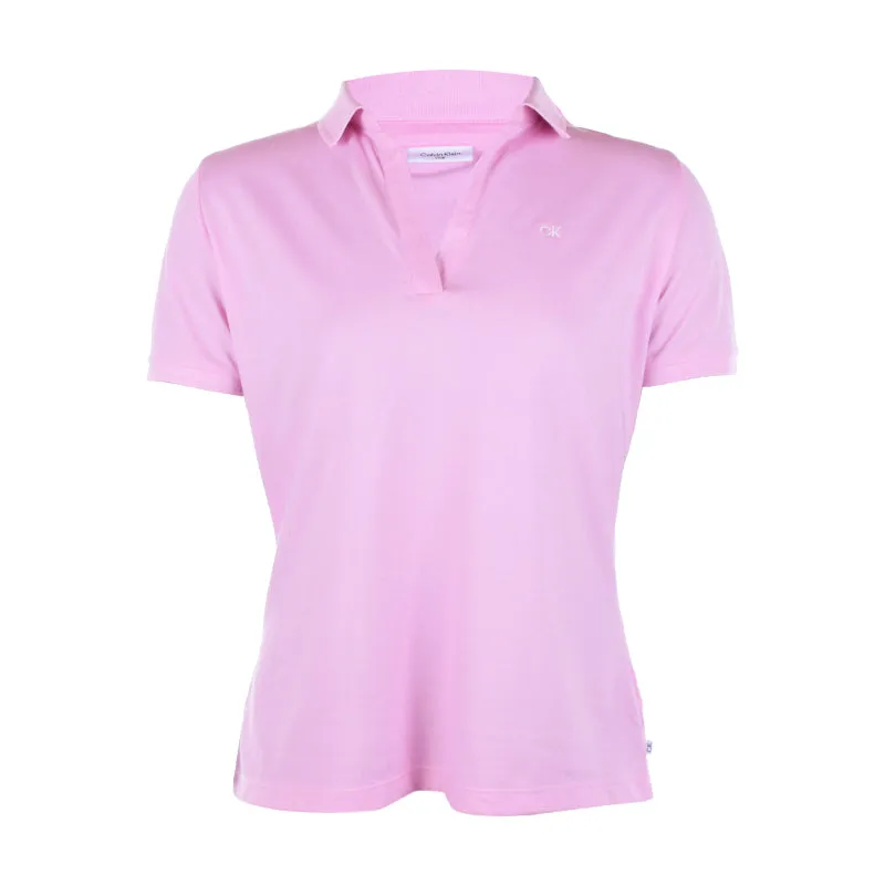 CALVIN KLEIN Katie Open Neck Women's Polo (Pink)