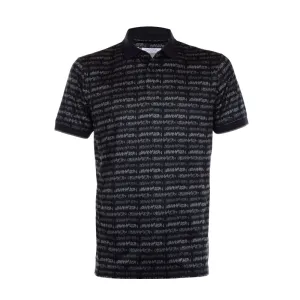 CALVIN KLEIN Signature Men's Polo (Black/Cameo Green)