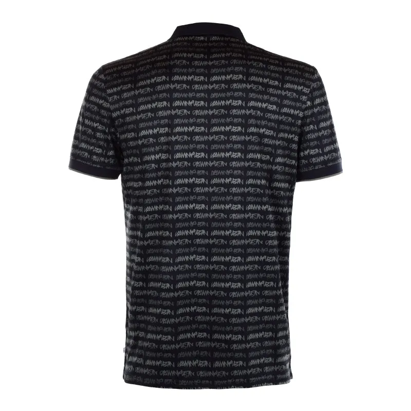 CALVIN KLEIN Signature Men's Polo (Black/Cameo Green)