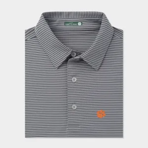 Clemson Driver Stripe Performance Polo