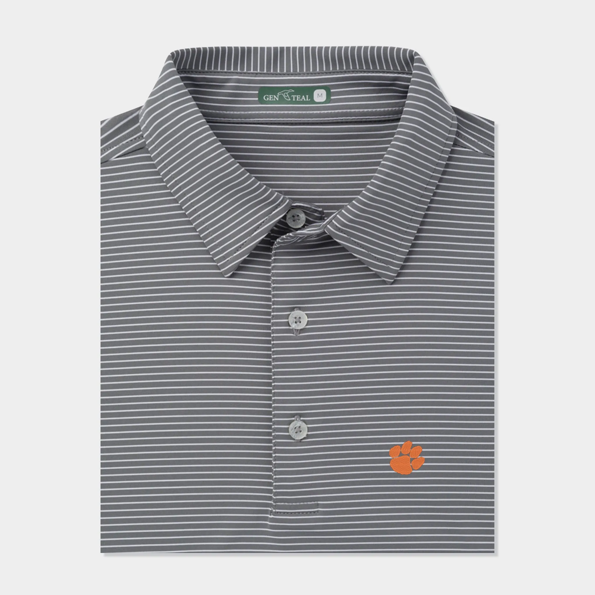 Clemson Driver Stripe Performance Polo