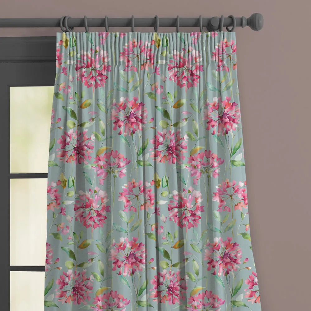 Clovelly Printed Made to Measure Curtains Slate
