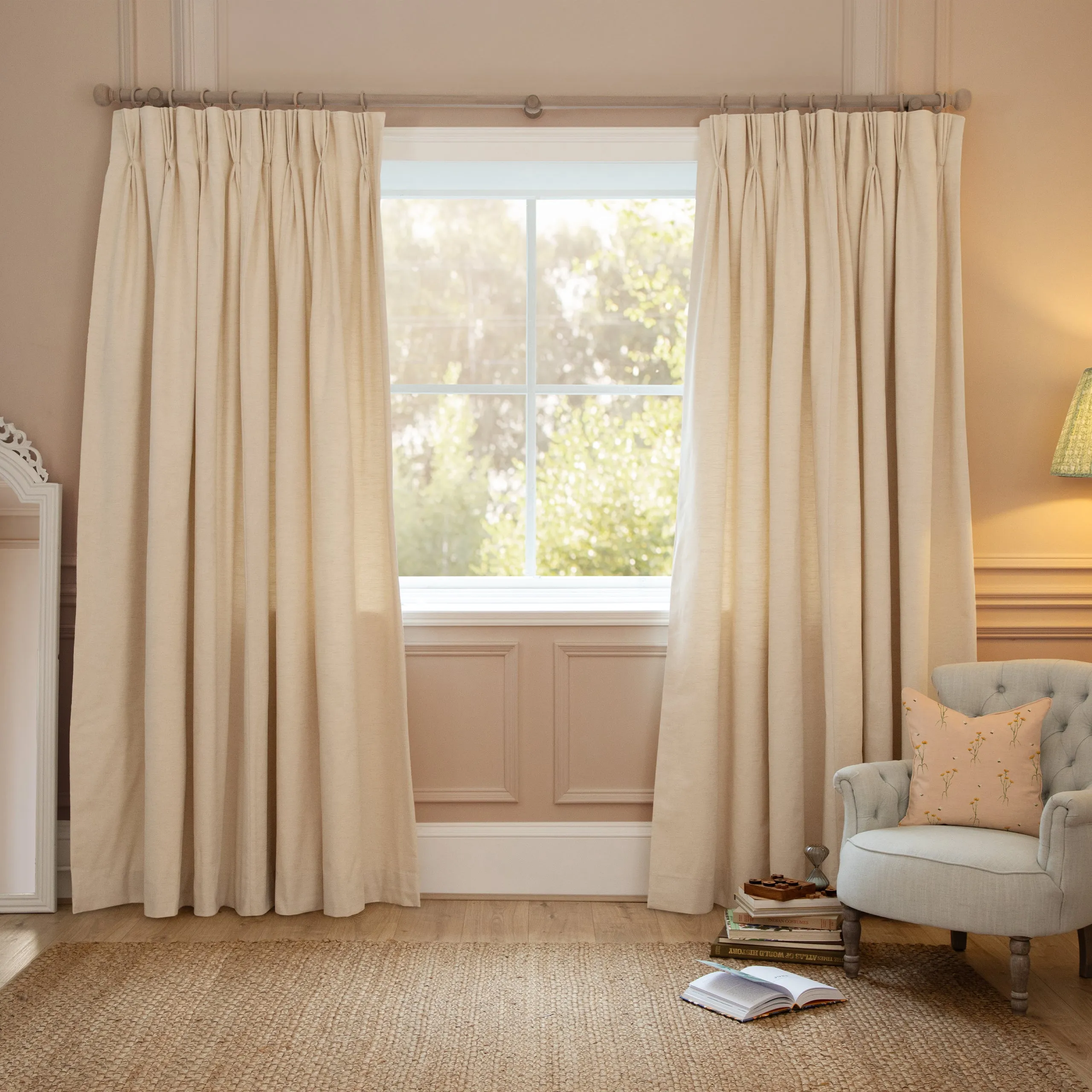 Clovelly Printed Made to Measure Curtains Slate
