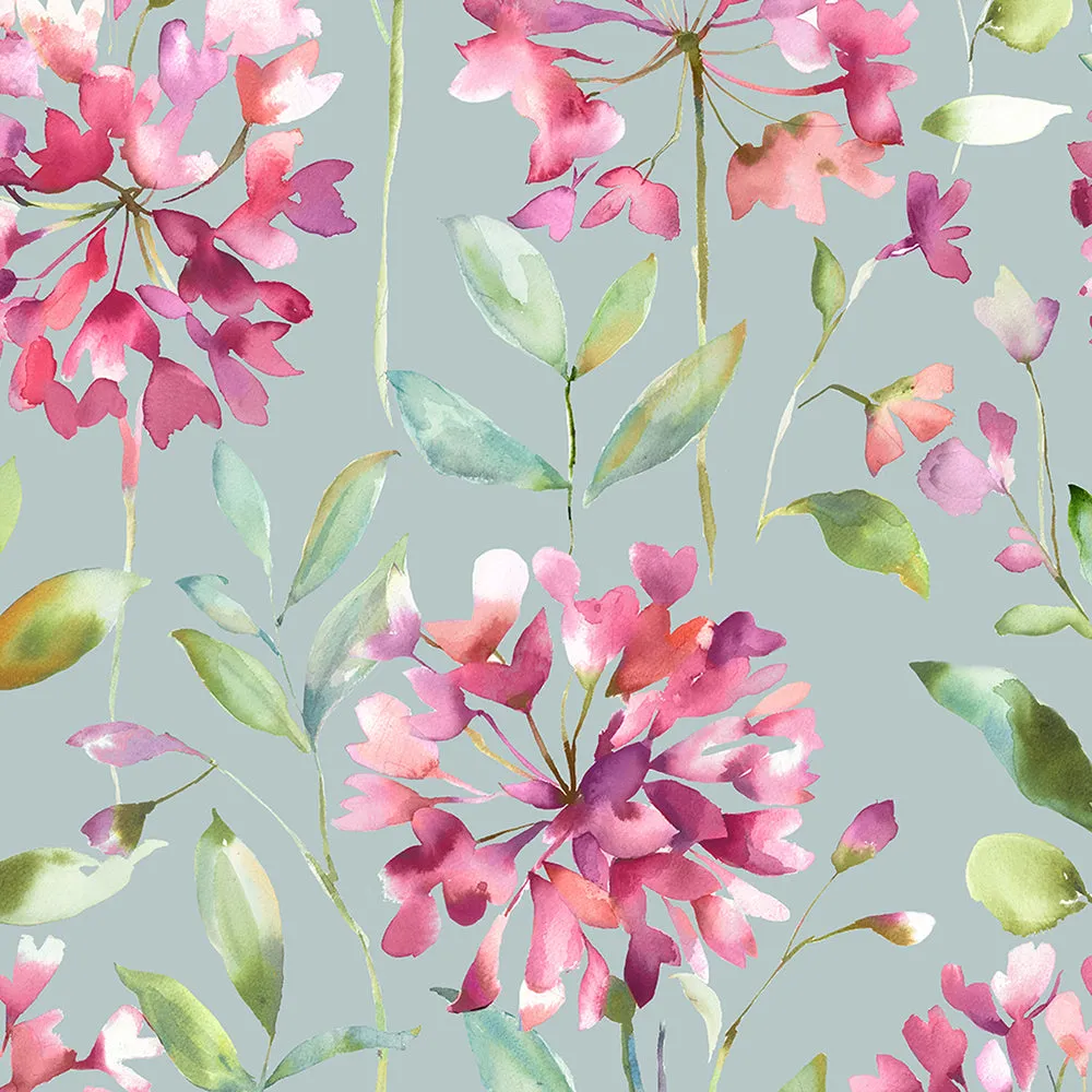 Clovelly Printed Made to Measure Curtains Slate