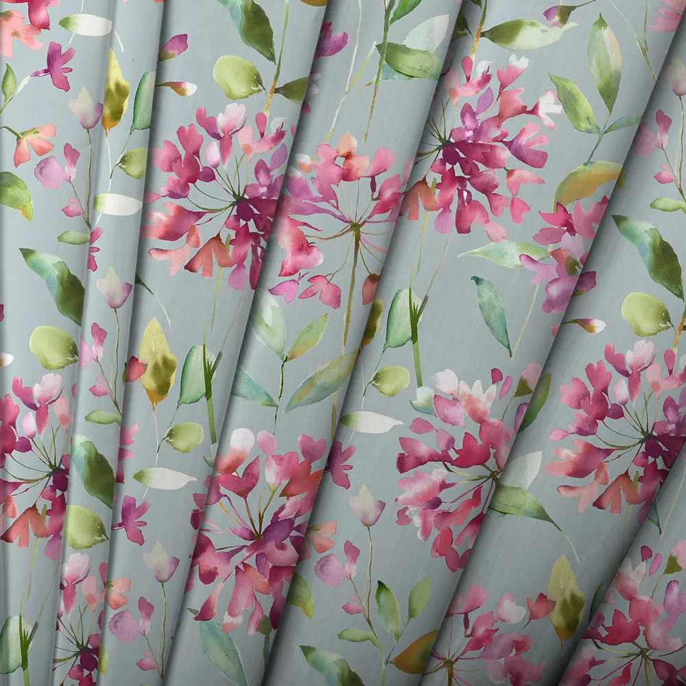 Clovelly Printed Made to Measure Curtains Slate