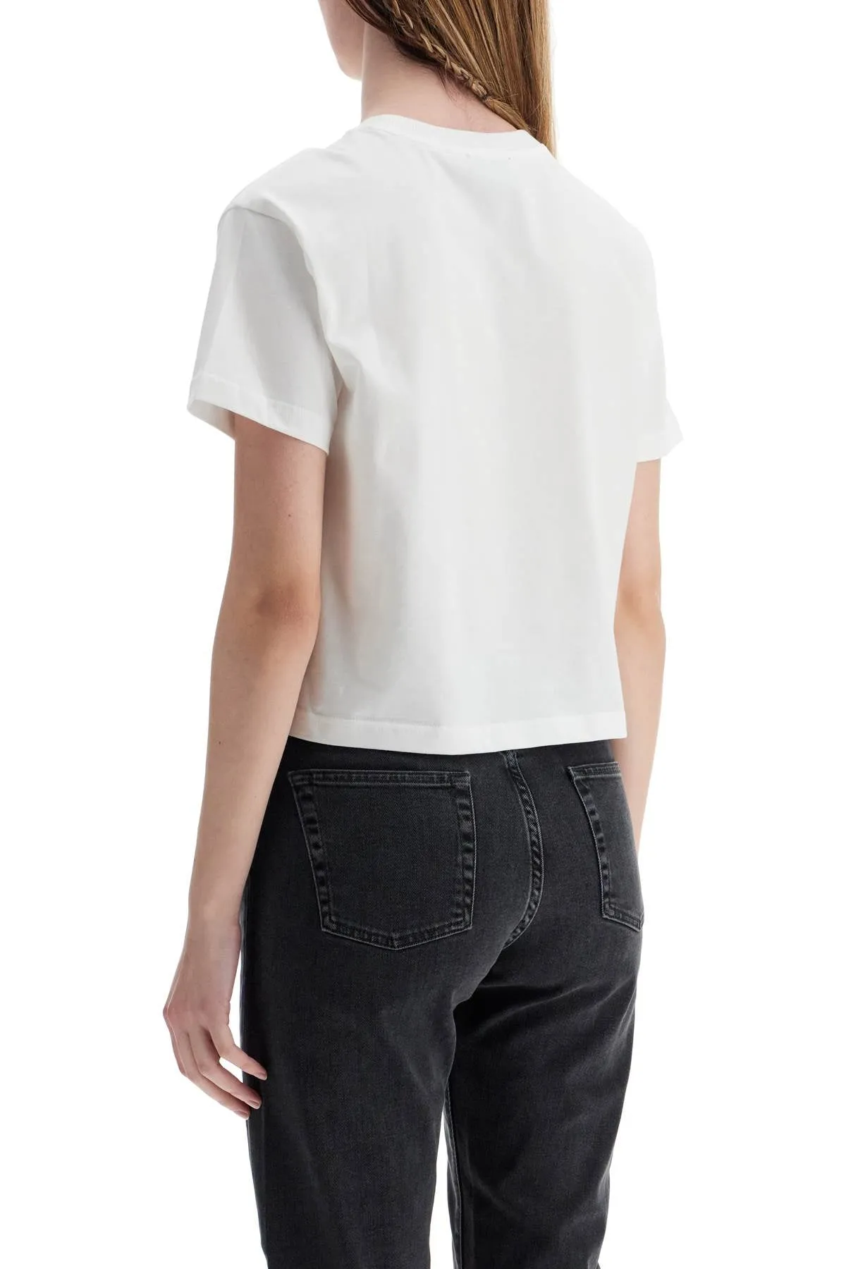 Cropped Organic Cotton Logo Tee