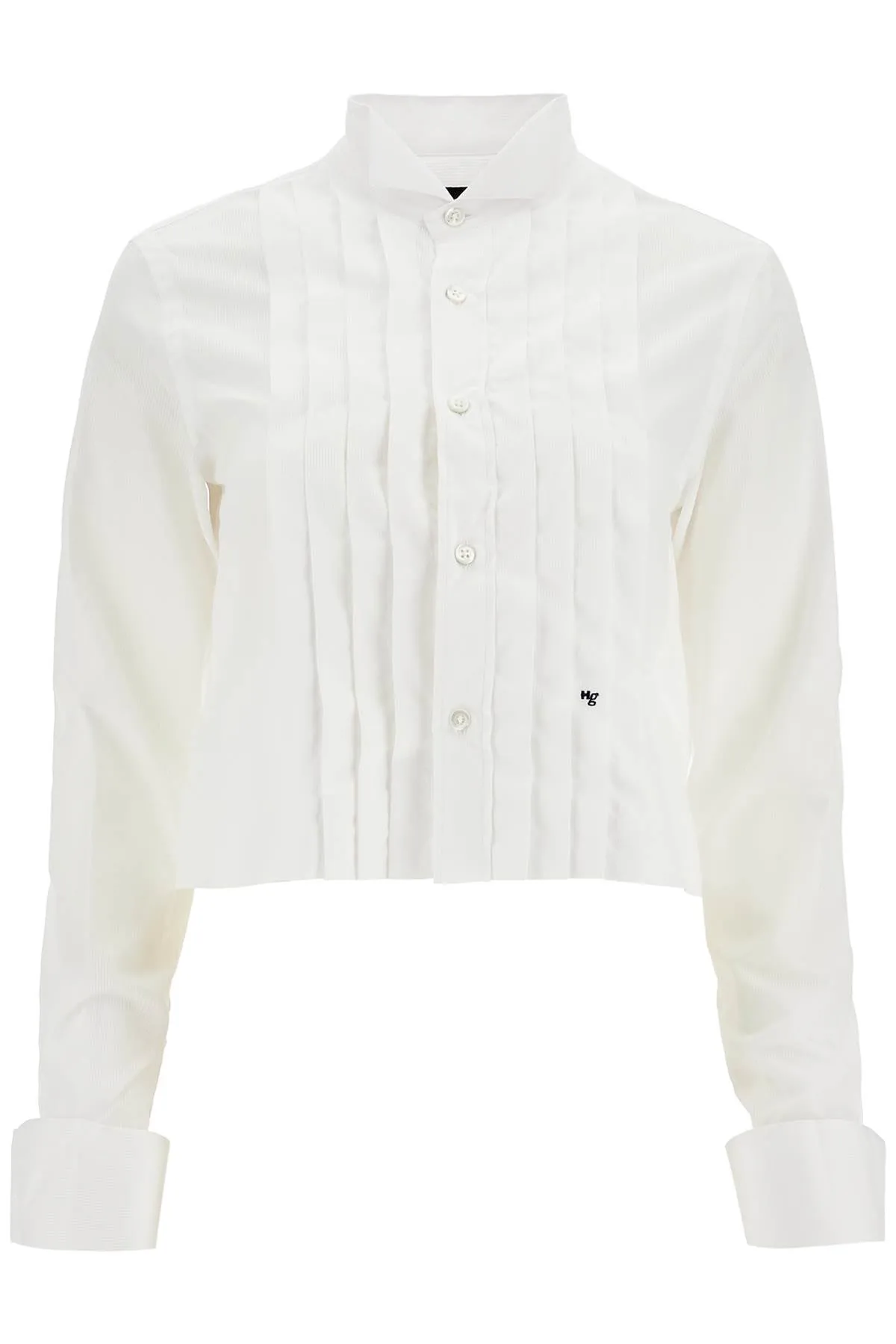 Cropped Tuxedo Shirt