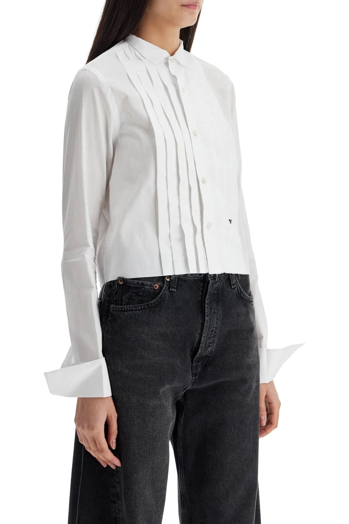 Cropped Tuxedo Shirt