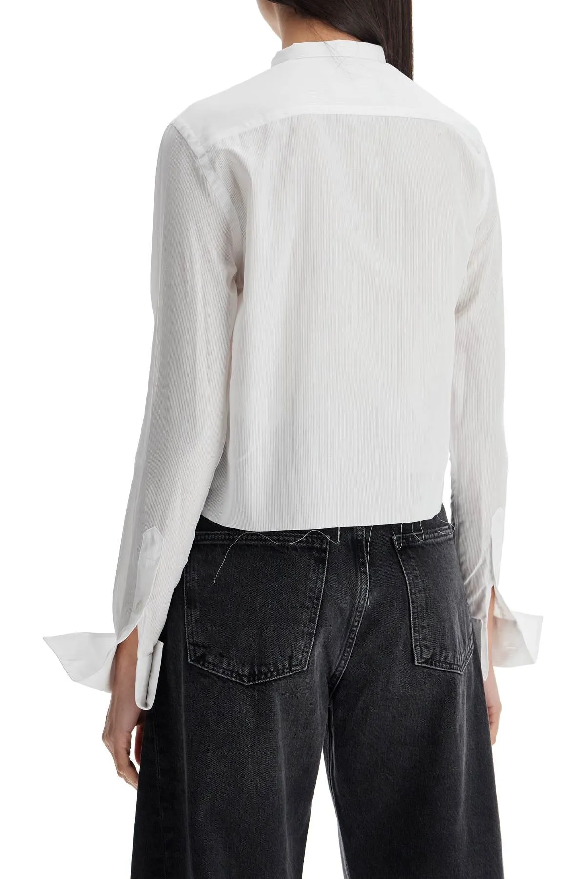 Cropped Tuxedo Shirt