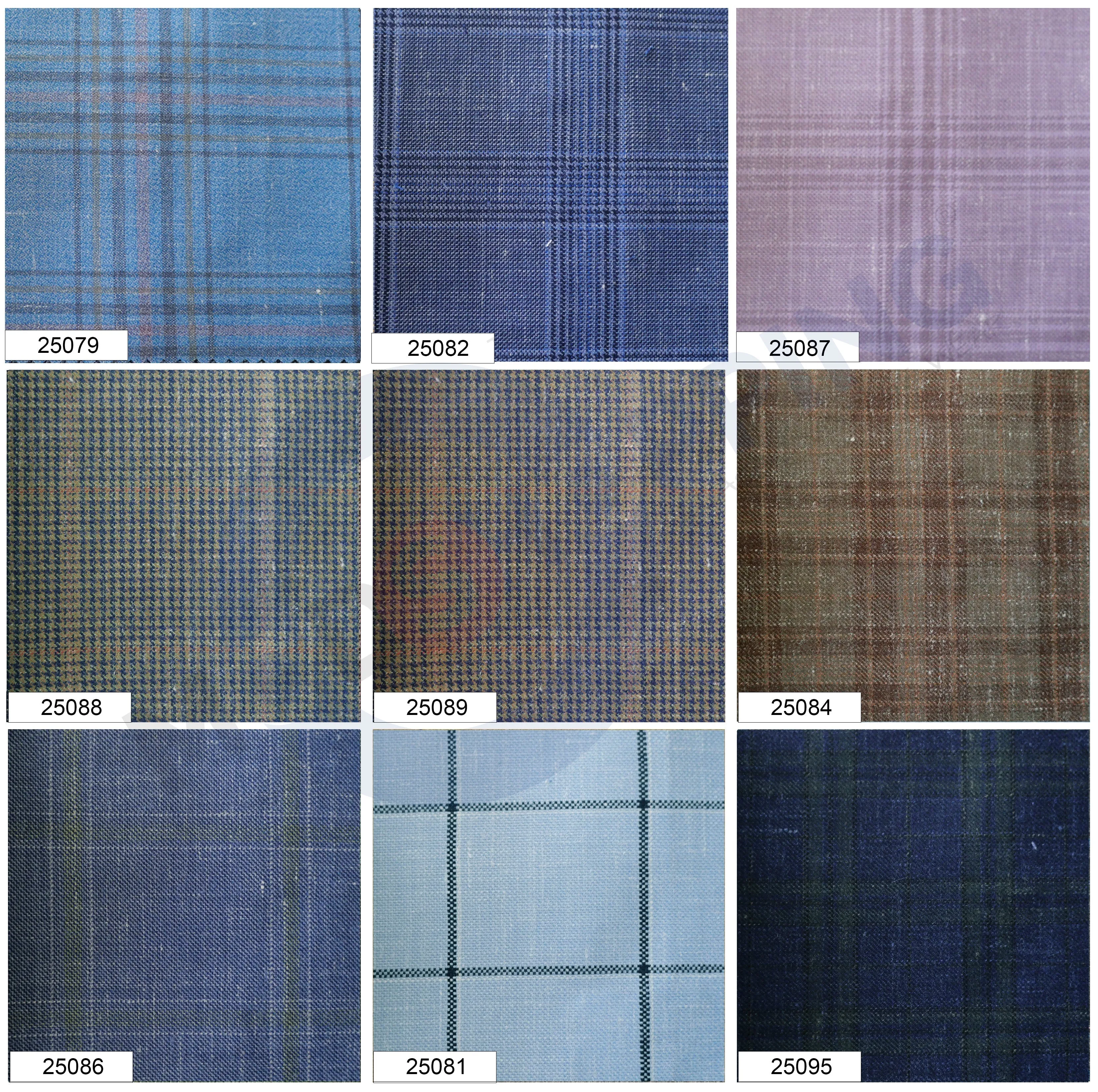 Custom 3 Piece Suit - Check Pattern 100% Pure Linen Bespoke Fabric By Cavani