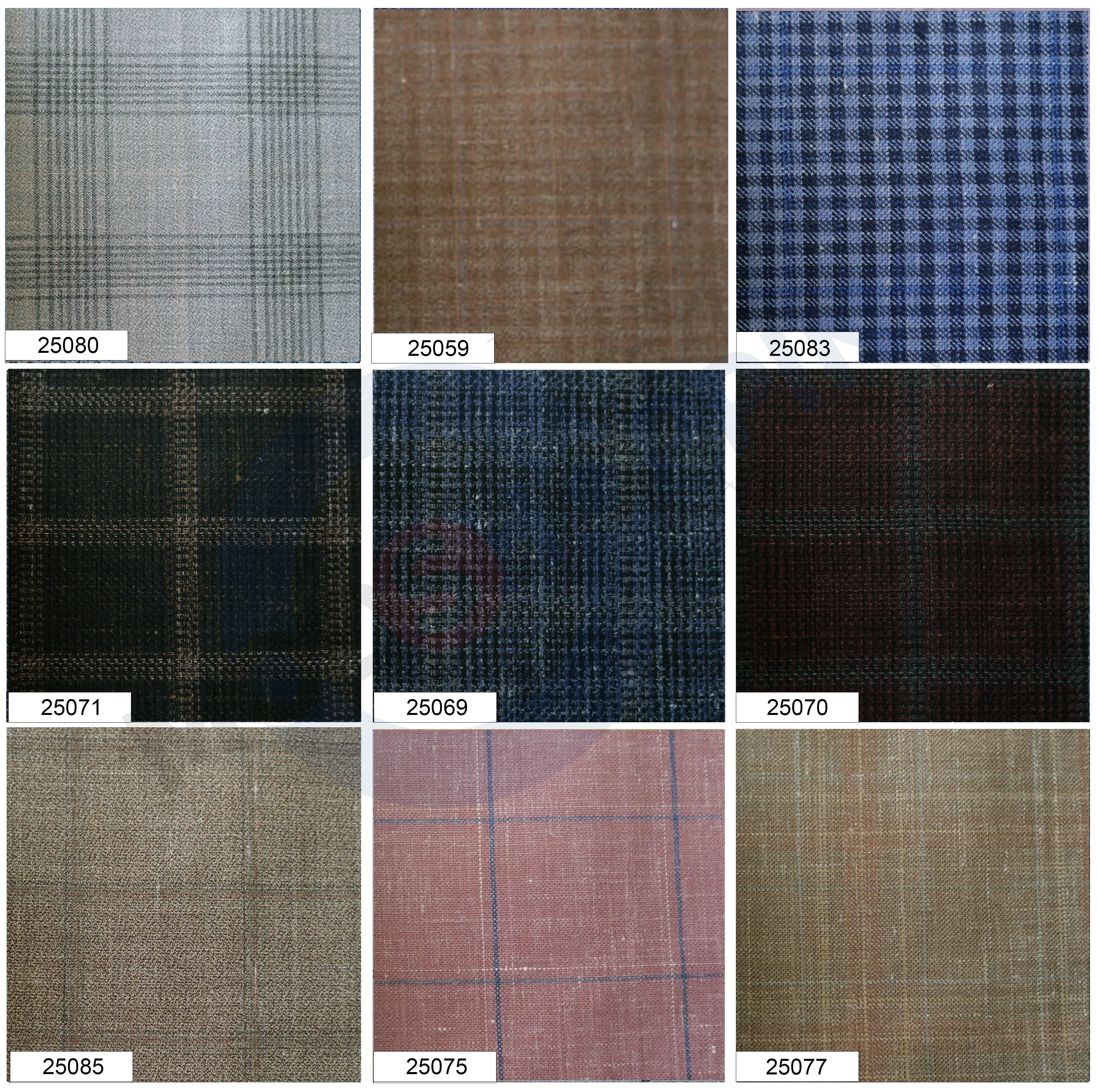 Custom 3 Piece Suit - Check Pattern 100% Pure Linen Bespoke Fabric By Cavani