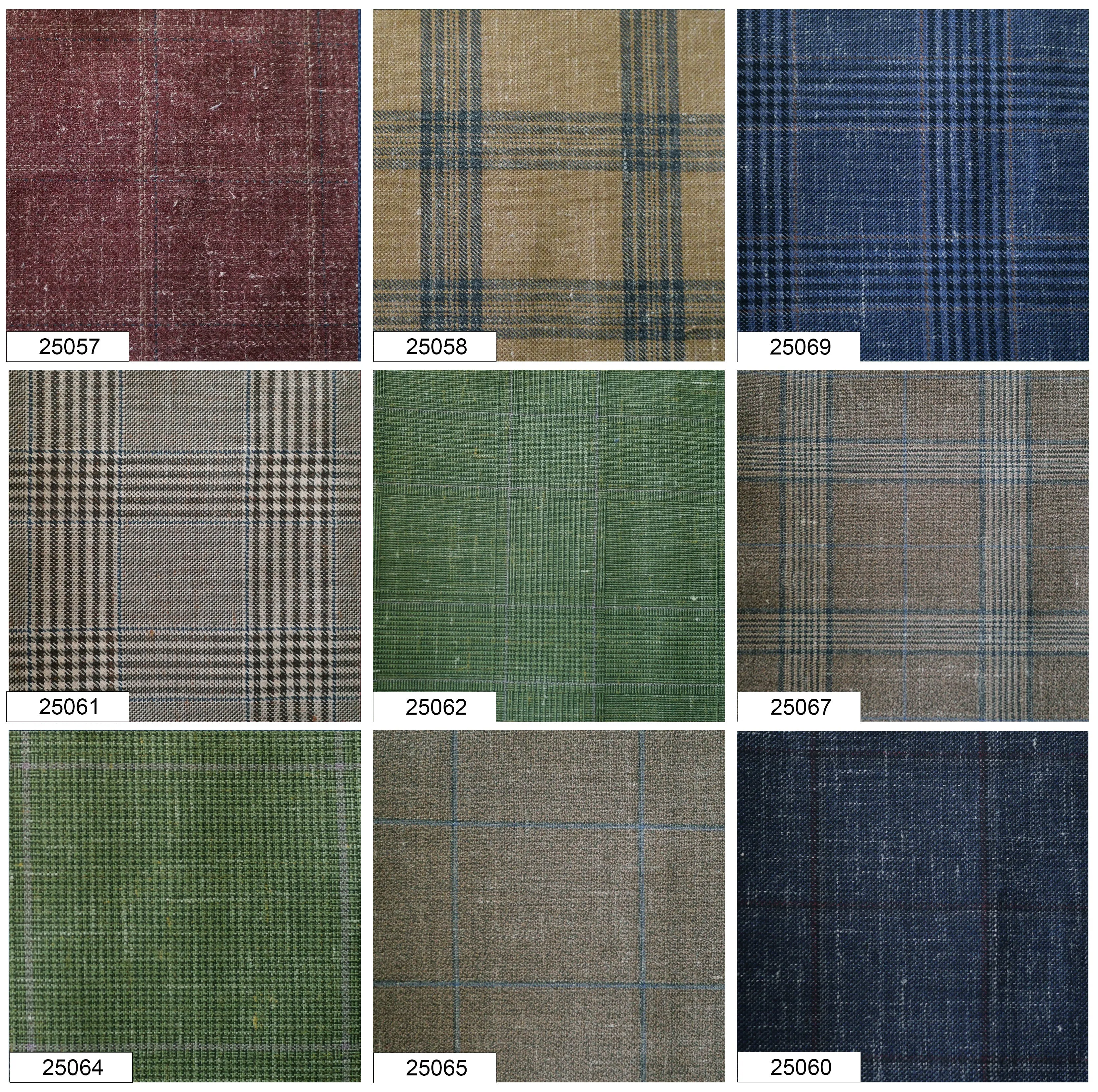 Custom 3 Piece Suit - Check Pattern 100% Pure Linen Bespoke Fabric By Cavani