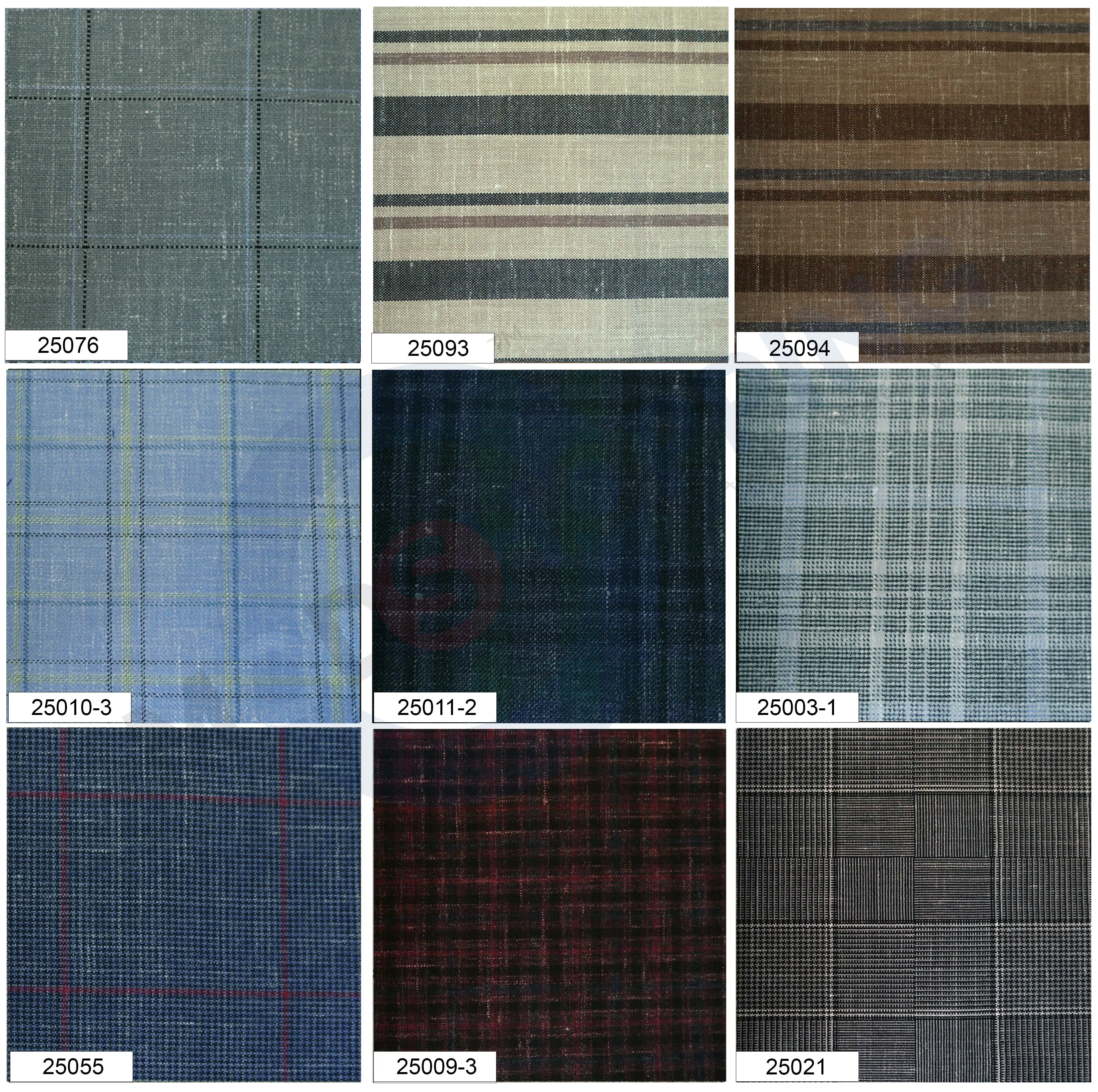 Custom 3 Piece Suit - Check Pattern 100% Pure Linen Bespoke Fabric By Cavani