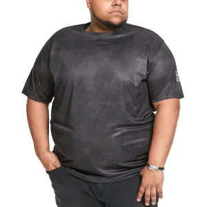D555 Mens Hudson Big & Tall Dry Wear Crew Neck Activewear T-Shirt - Black