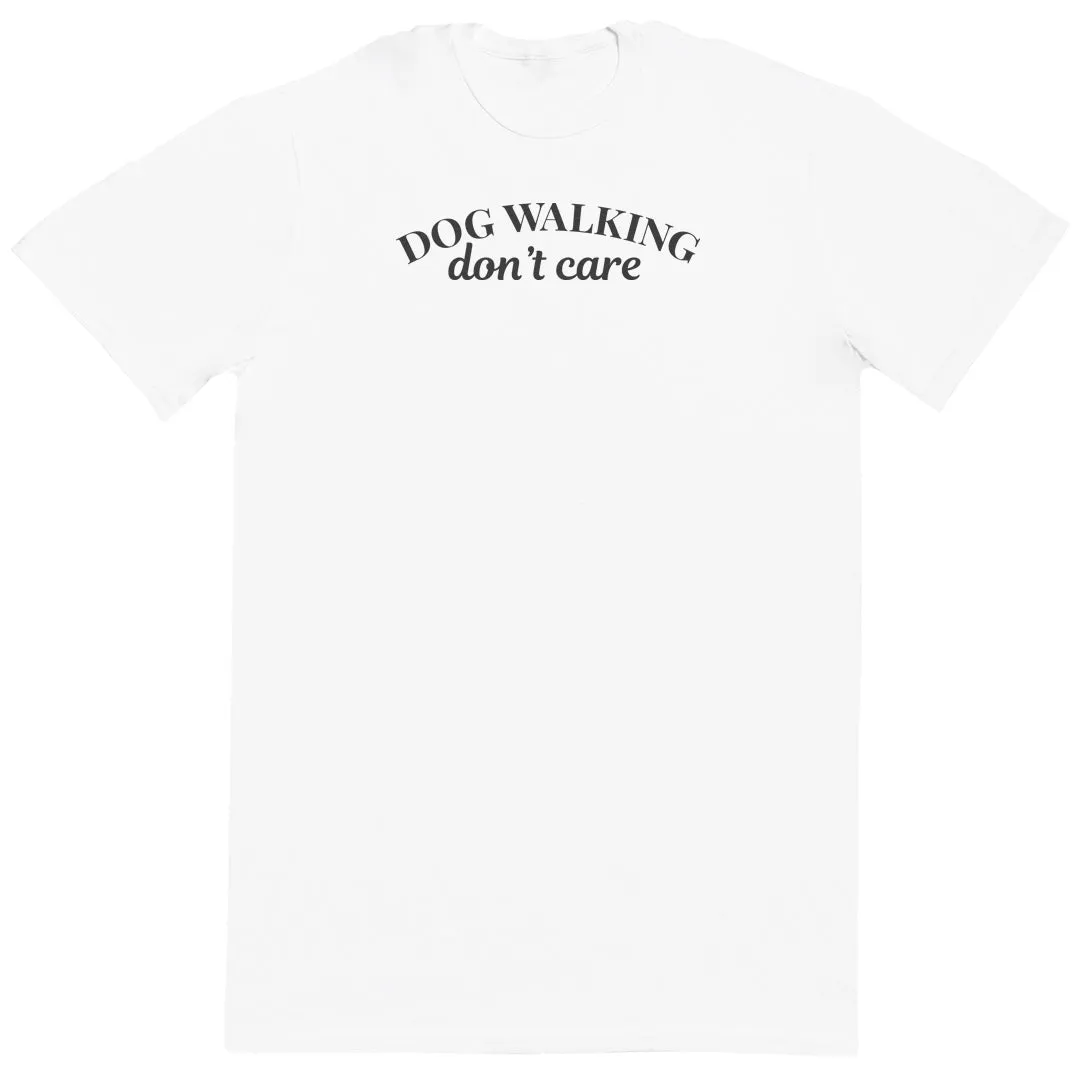 Dog Walking Don't Care - Kids Oversized Comfy T-Shirt