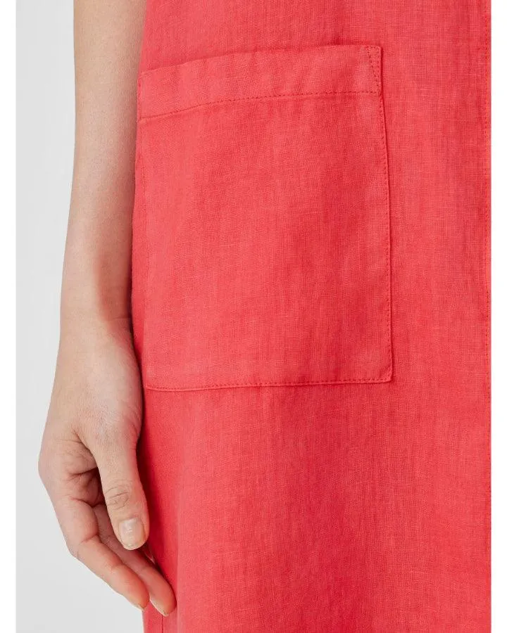 Eileen Fisher Linen Classic Collar Shirt Dress