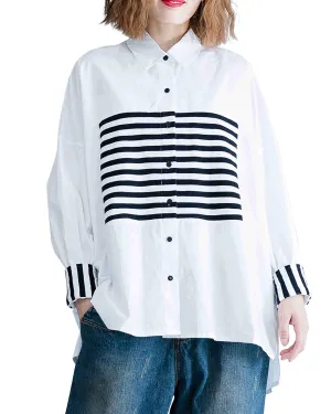 ellazhu Long Sleeve Cotton Shirt GA2075