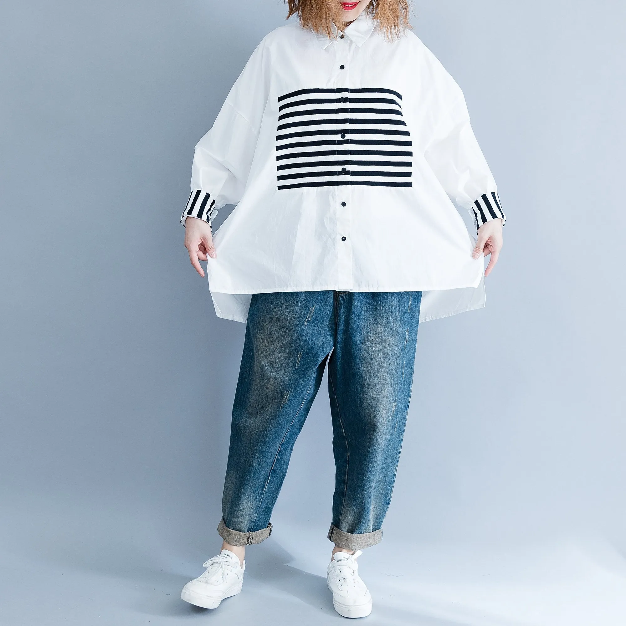 ellazhu Long Sleeve Cotton Shirt GA2075