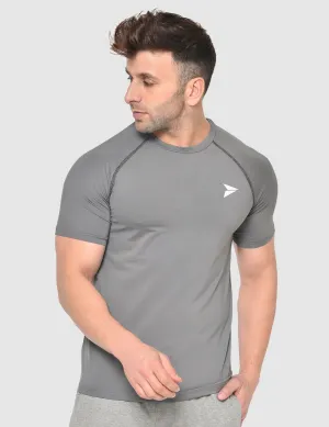 Fitinc Gymwear Grey T-shirt for Men