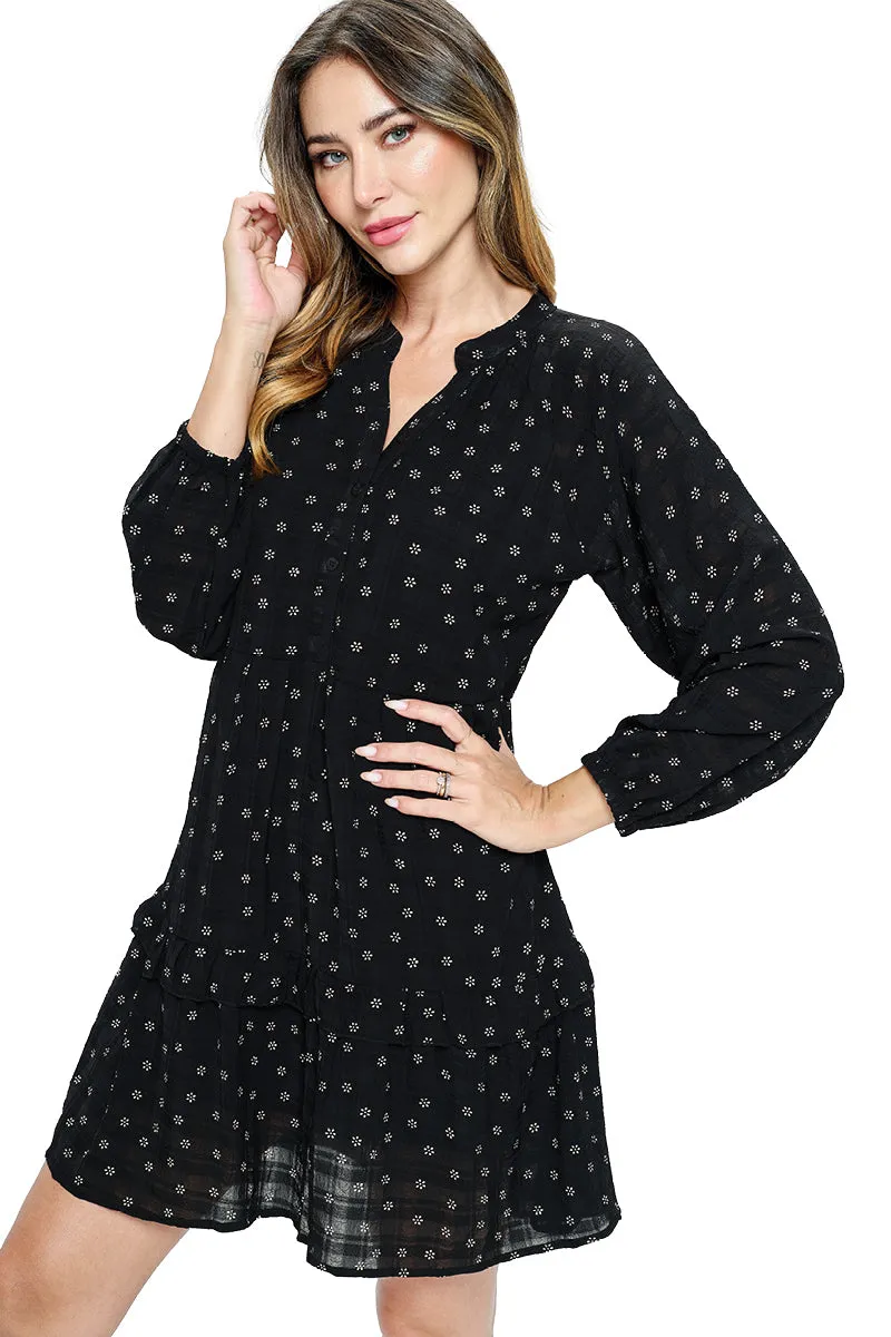 Floral Dress Tiered Ruffle
