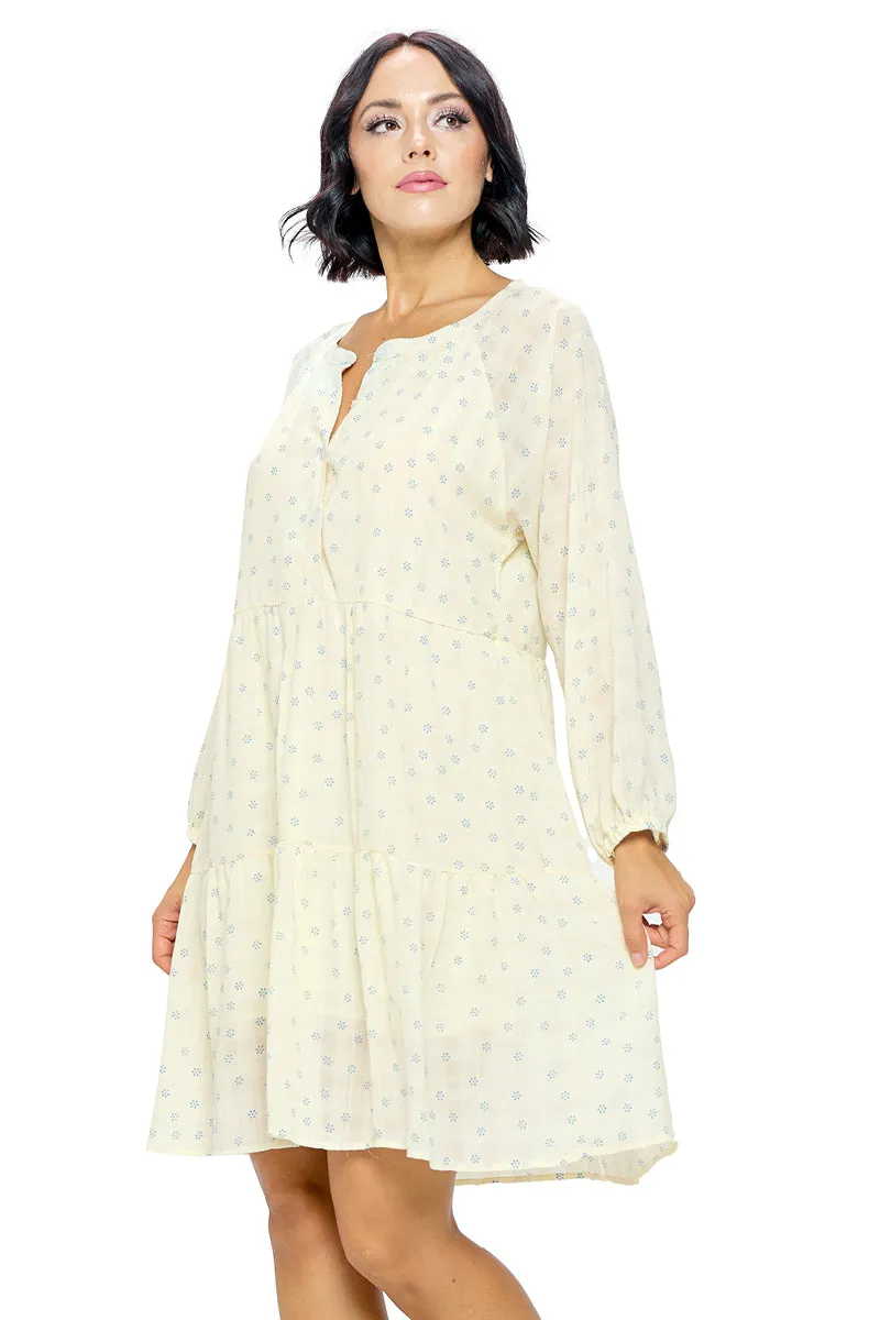 Floral Dress Tiered Ruffle