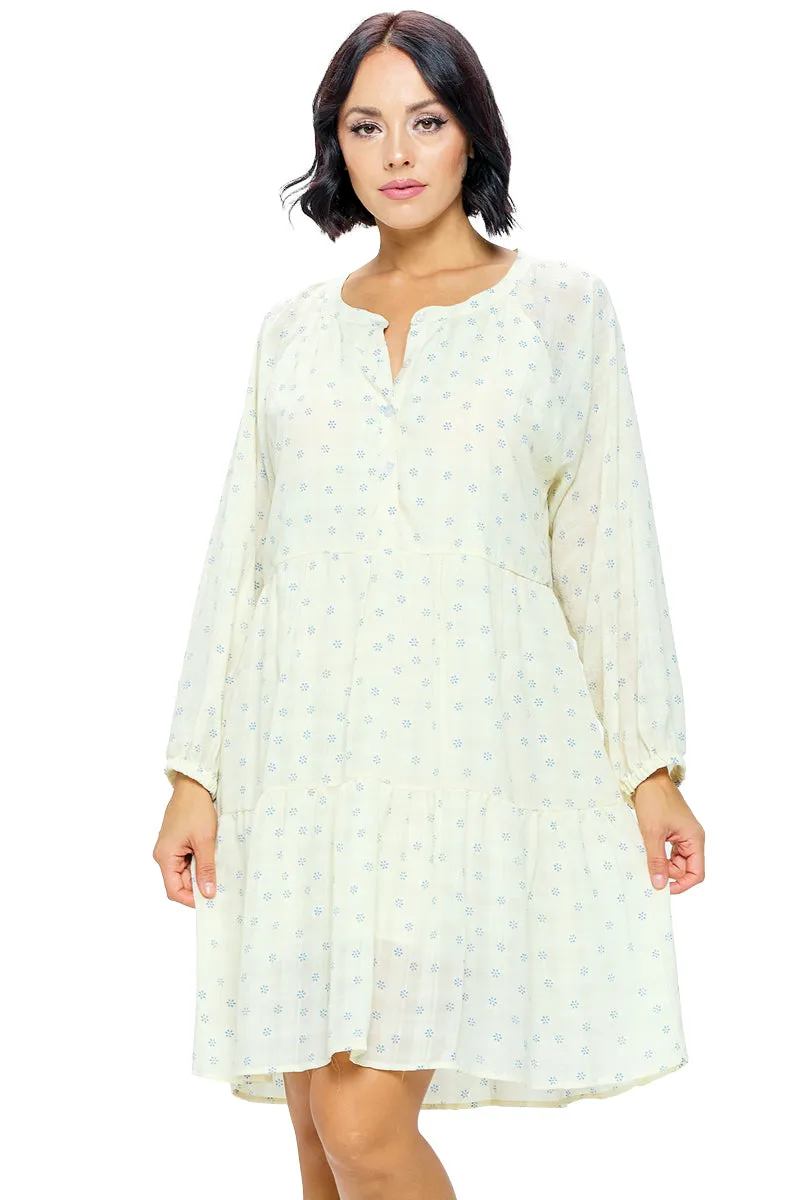 Floral Dress Tiered Ruffle