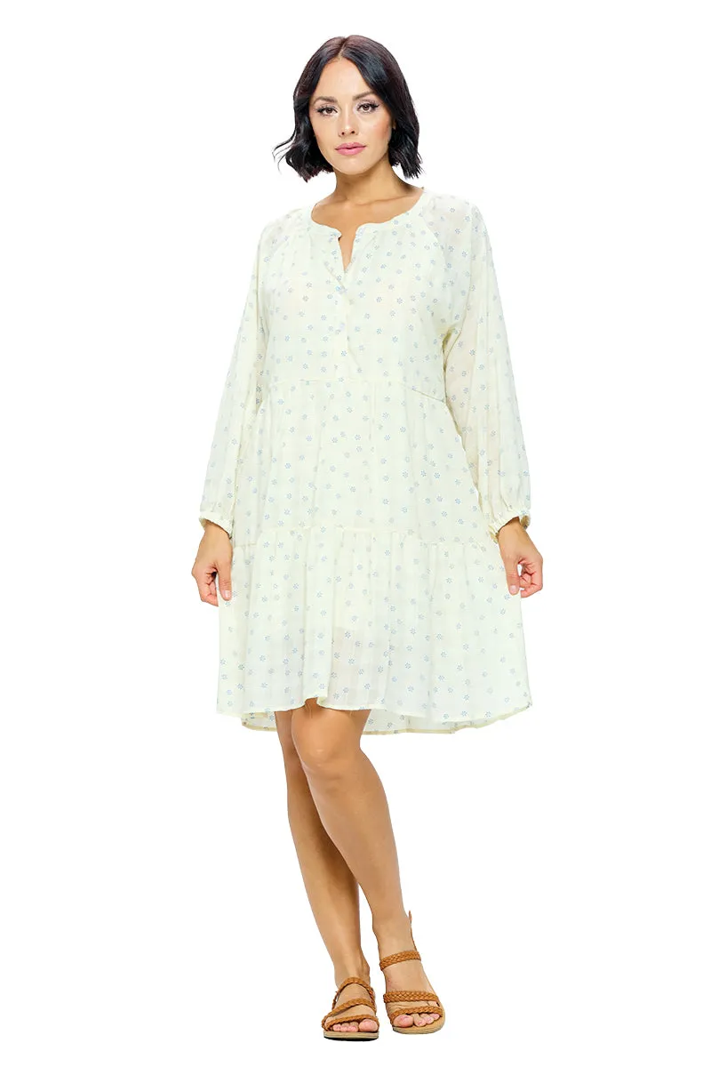 Floral Dress Tiered Ruffle